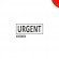 Клише штампа "Urgent" (красное - среднее) с рамкой