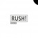 Клише штампа "Rush!" (чёрное - среднее) с рамкой